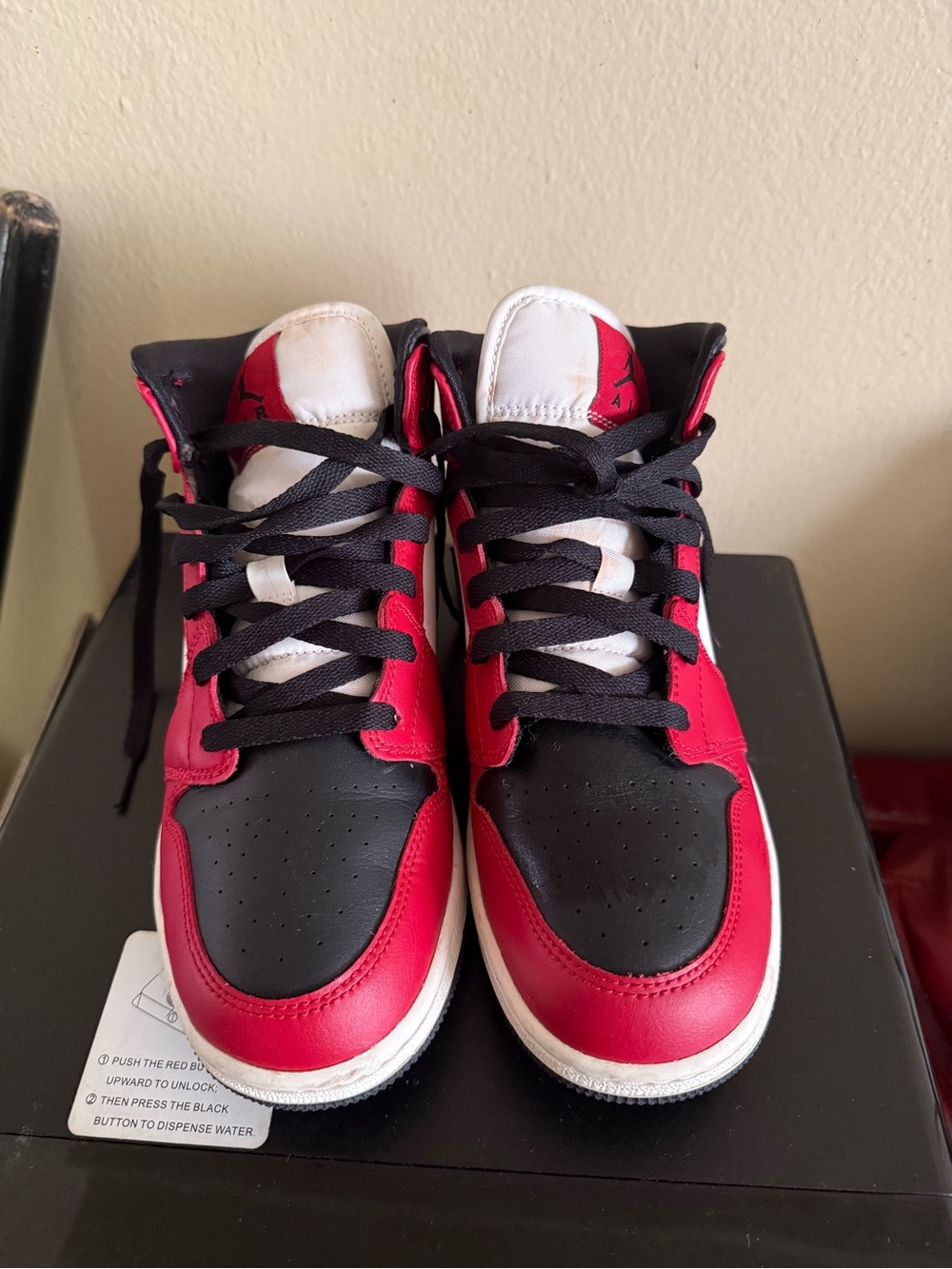 Nike Kids Black & Red High-Top Sneakers